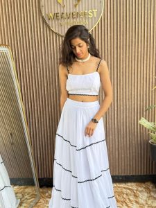 monochrome mirage white dress