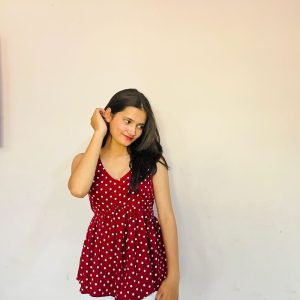 cherry dots peplum top