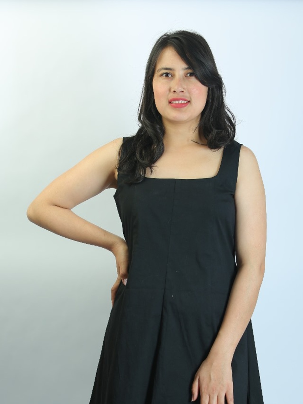 square neck a line dress square neck a line dress