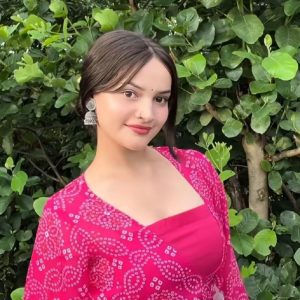 bandhani print anarkali kurta with inner