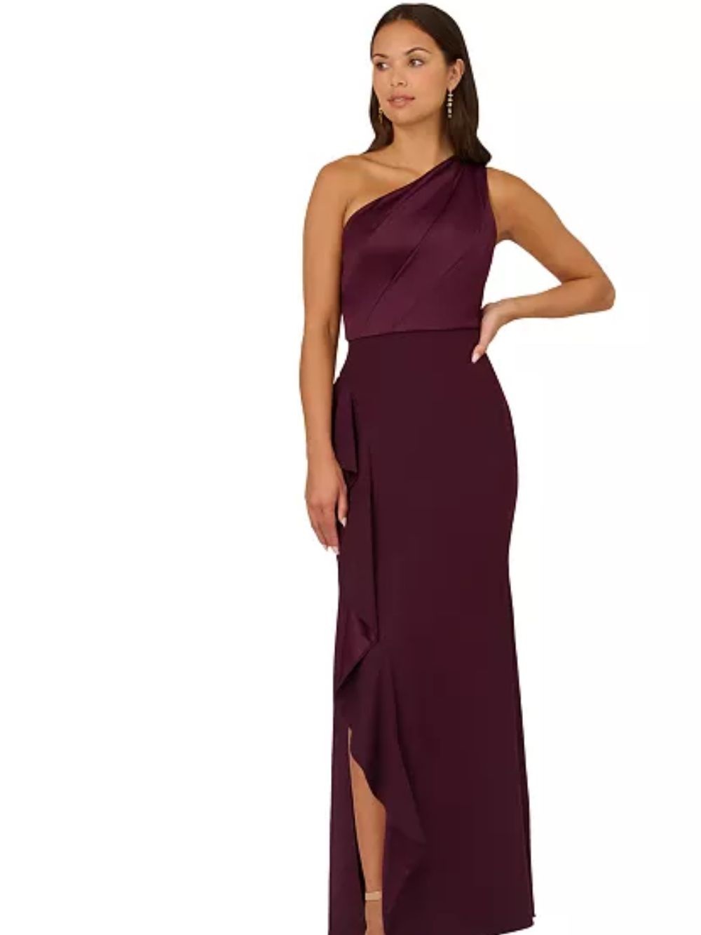 merlot radiance one shoulder gown merlot radiance one shoulder gown