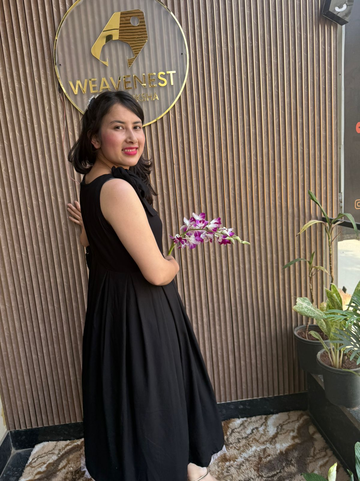 women's black fit & flare midi dress women's black fit & flare midi dress