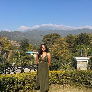 olive trail wrap dress