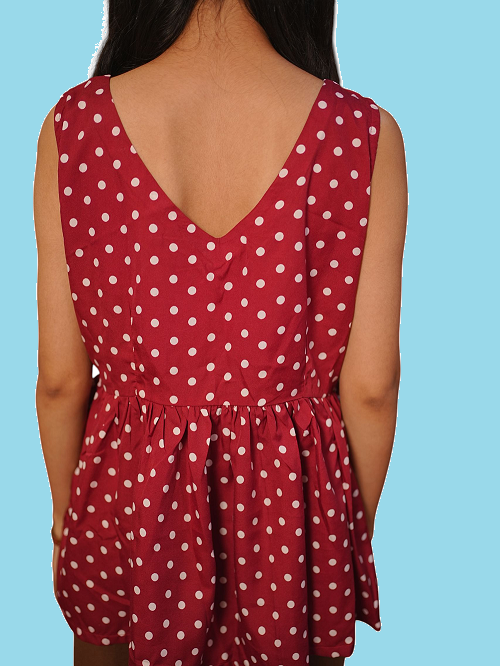 red flared sleeveless top red flared sleeveless top