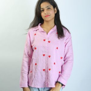 baby pink heart shirt