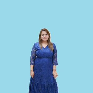 royal blue lace maxi dress with sheer detailing