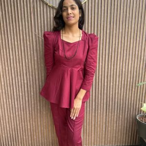 crimson poise cord set