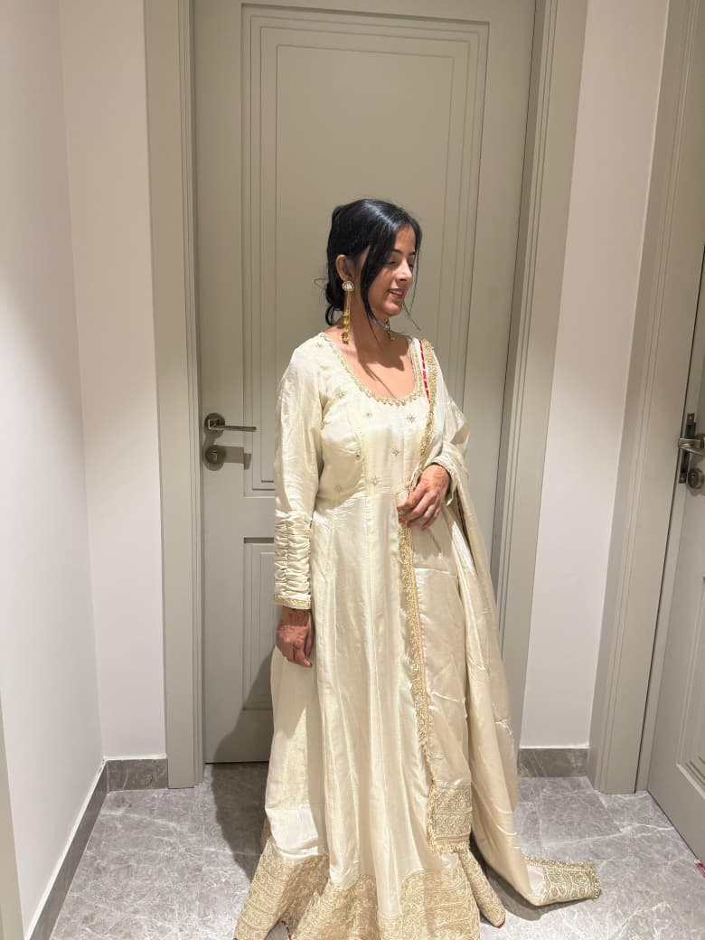 ivory anarkali gown ivory anarkali gown